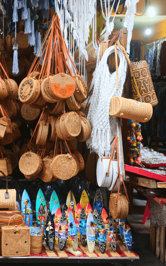 Some of the items sold at the Ubud Art Market