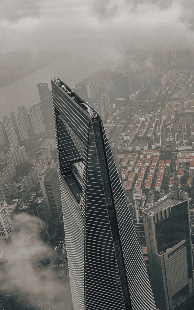 The Shanghai World Financial Center from the Shanghai Tower