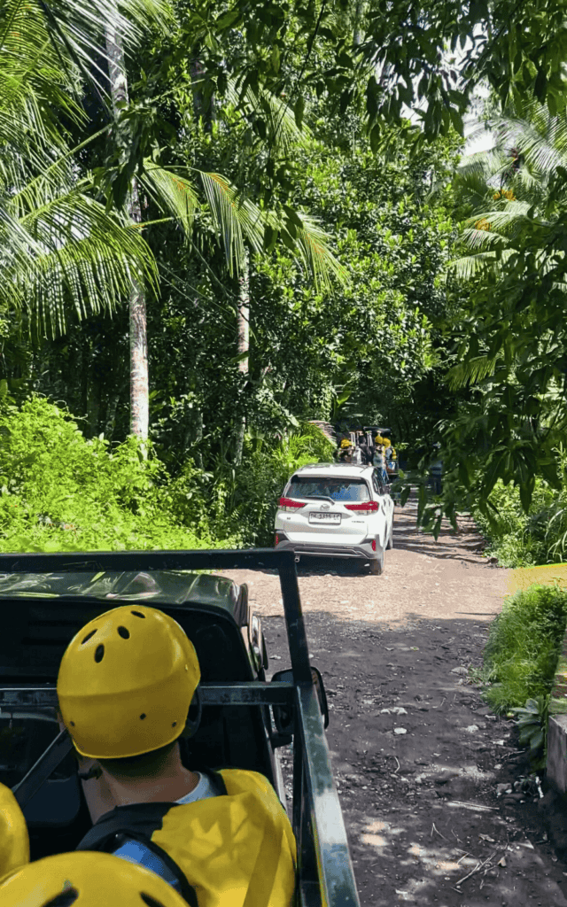 Transportation to the drop-off point, before starting the downstream walk till the river valley