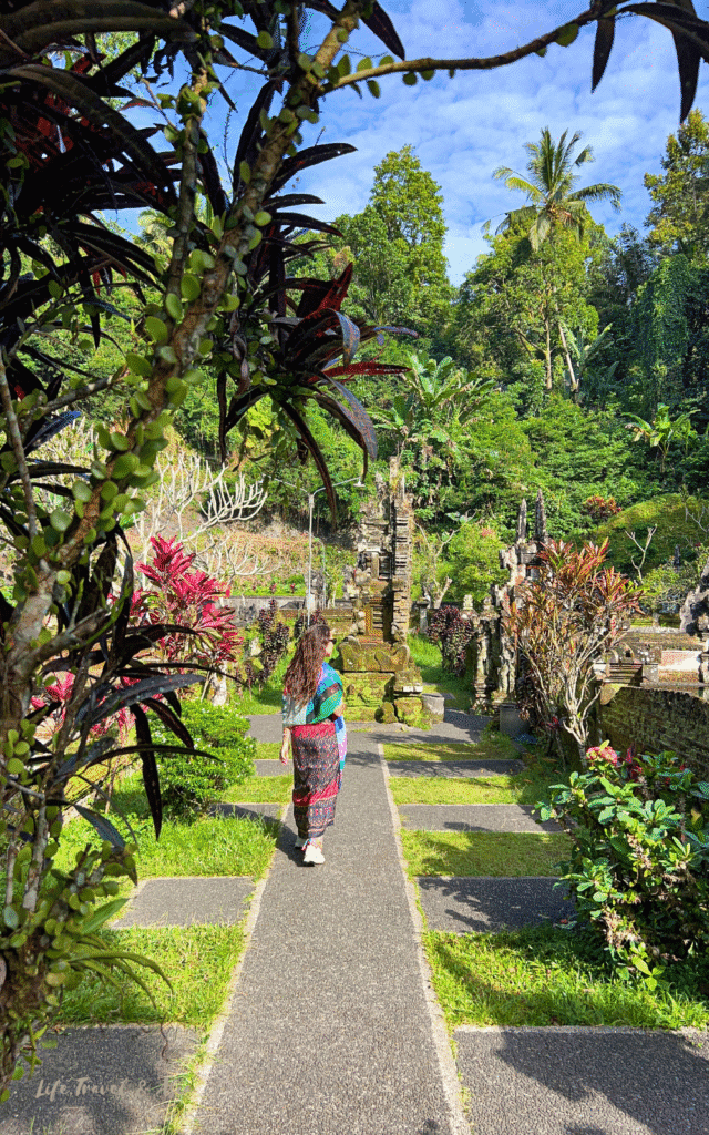 Tropical carden of Gunung kawi sebatu temple