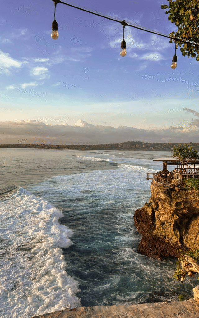 view over Mahana Point (surf place)