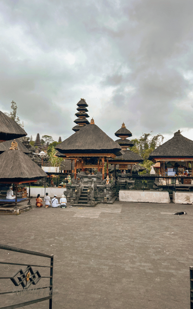 Inner courtyard of Pura Penataran Agung from the outside