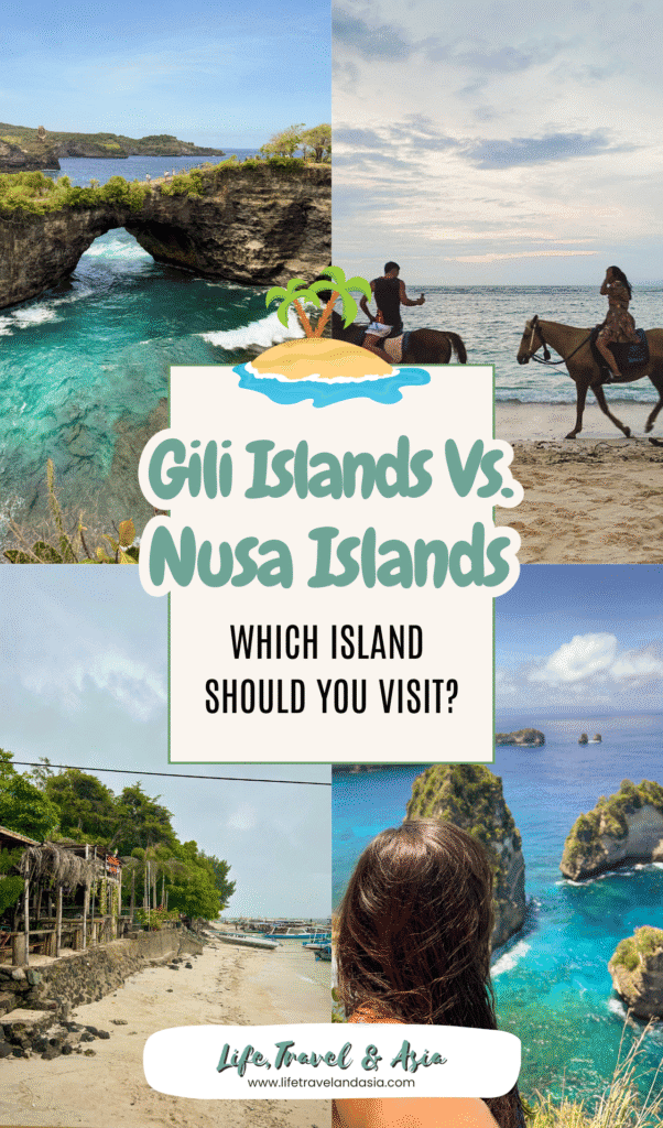 Nusa Islands Vs Gili Islands: Which One Should you Visit? Discover differences and similarities to help you pick the right one for your Bali itinerary.